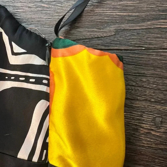 Cache Black and Orange Patterned Midi Dress - Picture 10 of 11